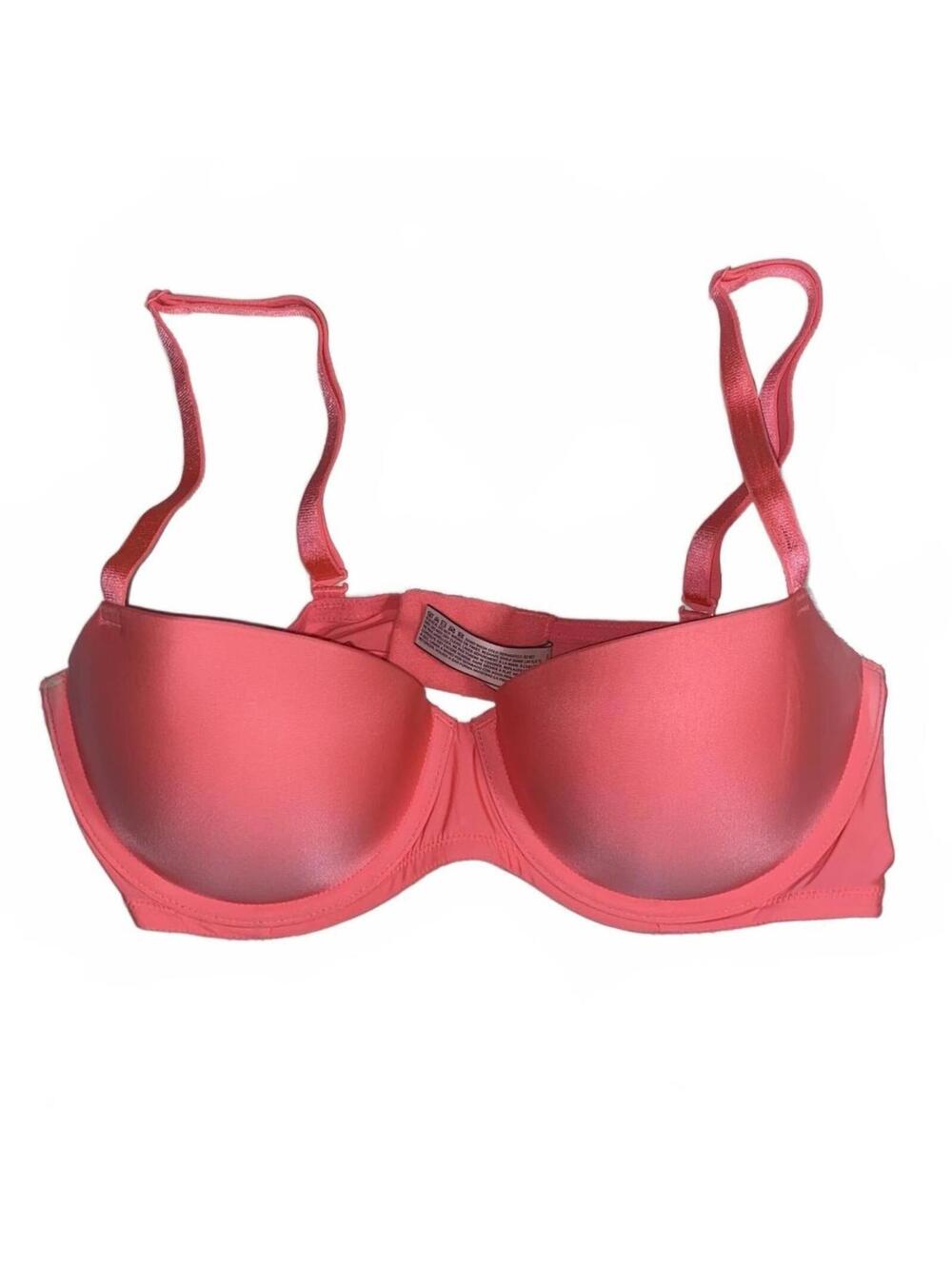 Victoria's Secret 36C Pink Push Up Bra Coral Padded Underwire Everyday